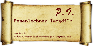 Pesenlechner Imogén névjegykártya